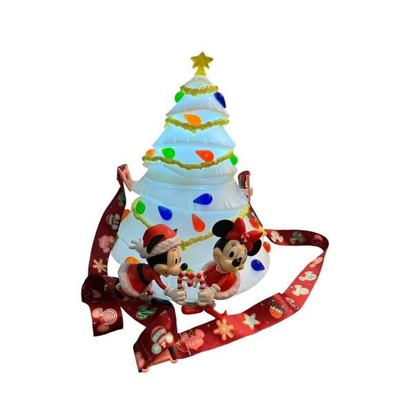 Disney Mickey Minnie Mouse CHRISTMAS TREE LIGHTS UP Holiday Popcorn Bucket 2020 main image 9